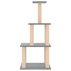 Avis Arbre à chat avec griffoirs,niche pour chat en sisal gris clair 111 cm -MN91746