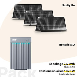 Pack Sunity Go 1320W Plug & Play + Batterie Zendure AIO