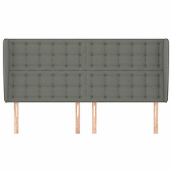 Avis Maison Chic Tête de lit scandinave avec oreilles,meuble de chambre Gris foncé 163x23x118/128 cm Tissu -MN71618