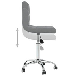 Avis vidaXL Chaise pivotante de salle à manger Gris clair Tissu