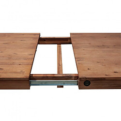 Avis Meubletmoi Table repas extensible 160/210 cm en acacia et pieds métal - WORKSHOP