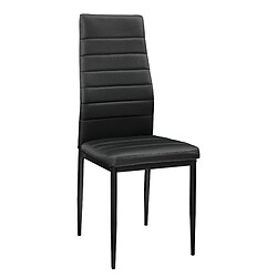 Helloshop26 Lot de 2 chaises de salle à manger set de sièges empilables 96 cm noir 03_0005744