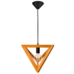 Sampa Suspension design Legno 133cm réglable bois naturel compatible LED