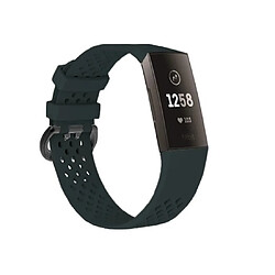 Shot Bracelet Sport pour FITBIT Charge 4 Taille L 105-133mm Grand Poignet Silicone (NOIR) 