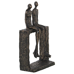 Figurine Décorative Alexandra House Living Doré Plastique Couple 12 x 18 x 28 cm