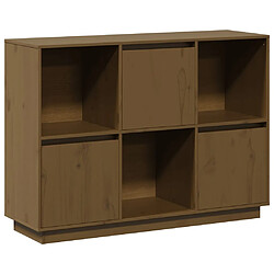 vidaXL Buffet Marron miel 110,5x35x80 cm Bois massif de pin