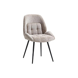 Acheter Vente-Unique Lot de 2 chaises en tissu texturé et métal - Taupe - LIONIZA de Maison Céphy