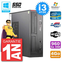 PC Fujitsu Esprimo E520 DT i3-4130 RAM 4Go SSD 960Go Graveur DVD Wifi W7 · Occasion 