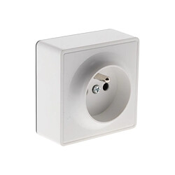 Prise simple 16A en saillie blanc - gamme Vulco - Zenitech 