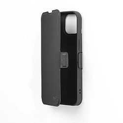 WE Etui folio AIMANTE APPLE IPHONE 15 PLUS Noir: fermeture magnétique - anti-chocs - Accès caméra – porte-cartes - Fonction support