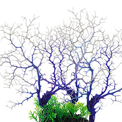 Plantes D'aquarium Ornement D'arbre De Corail Ornement De Décor Sous-marin 15x11 Pouces Bleu Blanc pas cher