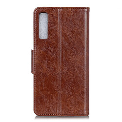 Acheter Etui en PU rupture de nappa marron pour votre Samsung Galaxy A7 (2018)