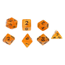 7 pièces polyédrique jeu de dés d6 d8 d10 d12 d20 jeux de société jouet cadeau orange Ensemble de dés acrylique