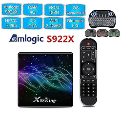 Universal X88 King Amlogic S922X 4 Go 128 Go Smart TV Box Android 9.0 Dual WiFi BT5.0 1000M 4K 60FPS USB3.0