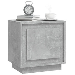 Acheter Maison Chic Table de chevet,Table de Nuit,Meuble de Rangement gris béton 44x35x45 cm bois d'ingénierie