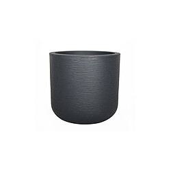 Pot de fleurs rond en plastique Graphit Up anthracite - Ø 40 cm - Eda