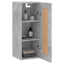 Avis vidaXL Armoire murale gris béton 34,5x34x90 cm bois d'ingénierie