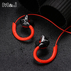 GUPBOO M&J G3 Sport Running Écouteurs Mémoire Fil Étanche IPX5 Écouteurs Intra-auriculaires avec Micro Écouteurs de Musique Mobi 