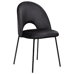 Acheter Beliani Chaise de salle à manger Set de 2 Velours Noir COVELO