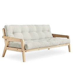 Inside 75 Canapé convertible futon GRAB pin naturel coloris naturel couchage 130 cm. 