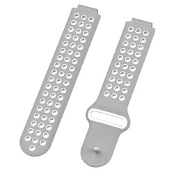 Avis Wewoo Bracelet pour montre connectée Dragonne sport en silicone bicolore Garmin Forerunner 220 / Approach S5 / S20 Gris blanc