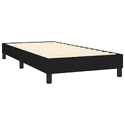 Acheter vidaXL Sommier à lattes de lit avec matelas LED Noir 100x200 cm Tissu