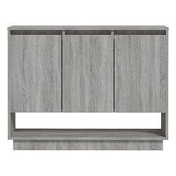 Maison Chic Buffet,Meuble de Rangement,commode pour salon,Cuisine Sonoma gris 97x31x75 cm Aggloméré -MN97679 pas cher