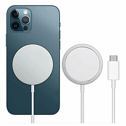 PHONECARE Magnetic Wireless Fast Charger pour Apple iPhone 15 Pro Blanc 