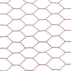 Avis vidaXL Grillage Acier avec revêtement en PVC 25x1,5 m Rouge