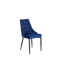 Vivaldi Chaise CORK Bleu Marine Velours