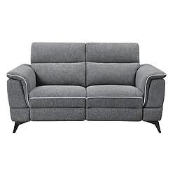 Vente-Unique Canapé 2 places relax électrique en tissu gris MACARI