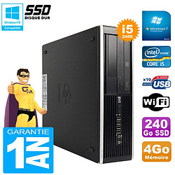 PC HP Compaq Pro 6300 SFF I5-2400 RAM 4Go Disque 240Go SSD Graveur DVD Wifi W7 · Occasion 