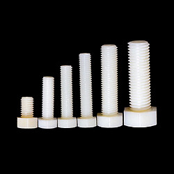 Acheter 50pcs m5x25mm vis en plastique tête hexagonale boulons à tête hexagonale blanche