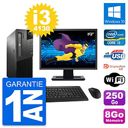 PC Lenovo M93p SFF Ecran 19" Intel i3-4130 RAM 8Go Disque 250Go Windows 10 Wifi - Occasion