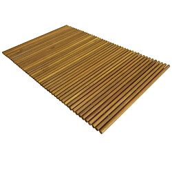 vidaXL Tapis de salle de bain Bois d'acacia 80 x 50 cm