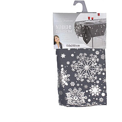 Douceur D'Interieur Nappe imprimée polyester - Noir - 150 cm x 240 cm - Constellation argenté