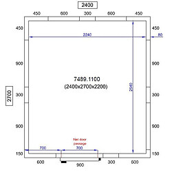 Chambre Froide Positive Pro Line - Hauteur 2200 mm - Combisteel