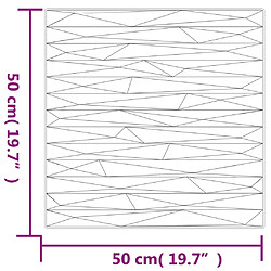 vidaXL Panneaux muraux 48 pcs noir 50x50 cm XPS 12 m² pierre pas cher