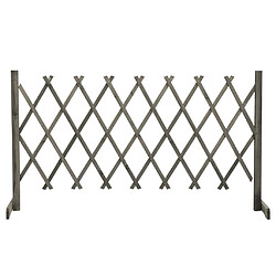 vidaXL Clôture en treillis de jardin Gris 150x80 cm Bois de sapin