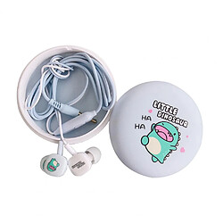 GUPBOO Casque stéréo filaire universel de dinosaure de dessin animé mignon avec casque de boîte de rangement pour enfants et adultes pour pas cher