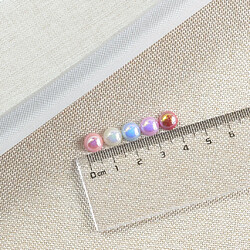 Avis 100 pièces demi perle perle dos plat 8mm scrapbooking pour diy artisanat bordeaux