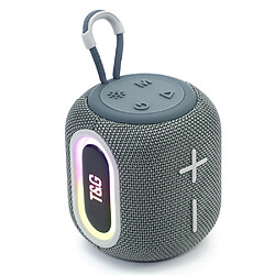 Yonis Enceinte Bluetooth Portable LED Subwoofer Puissante Autonomie Enceinte Bluetooth LED Portable Avec Super Bass Et Lumière Ambiante Gris YONIS