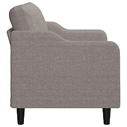 Avis vidaXL Canapé à 2 places Taupe 140 cm Tissu