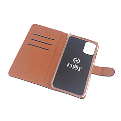 Celly Wally coque de protection pour téléphones portables 15,5 cm (6.1') Folio Noir, Marron