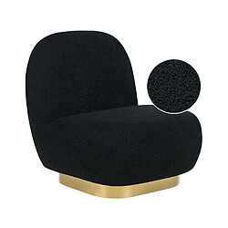 Beliani Fauteuil Bouclé Noir LOVIISA