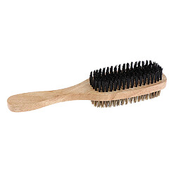 Brosse à Moustache Pour Barbe Et Poils De Cheveux Pour Hommes, 2 Tailles, Avec Manche En Bois pas cher