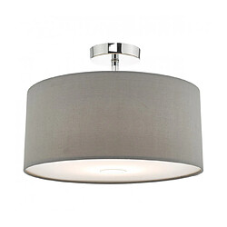 Luminaire Center Plafonnier Ronda Gris 1 ampoule 18cm