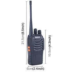 Wewoo Talkie-walkie BAOFENG BF-888S Portable CB noir Radio Talkie Walkie Retevis UHF 5 W 16CH FM Émetteur-récepteur