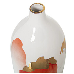 Vase Alexandra House Living Blanc Doré Céramique 14 x 14 x 27 cm