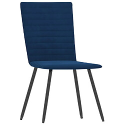 Avis Decoshop26 Lot de 2 chaises de salle à manger cuisine design moderne velours bleu CDS020258